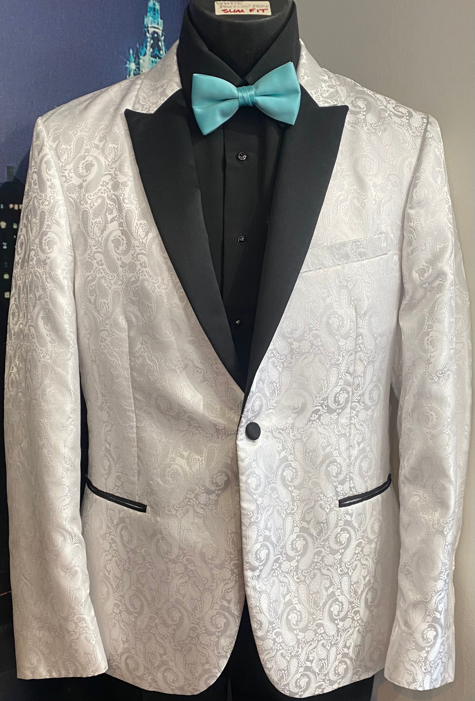 White Paisley Peak Tuxedo